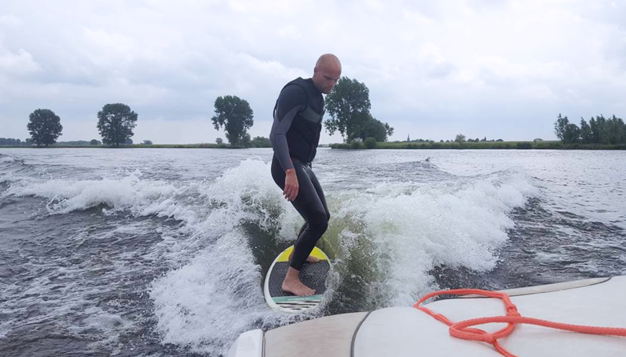 Testing the new wake surf boards